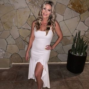 White Asymmetrical Dress